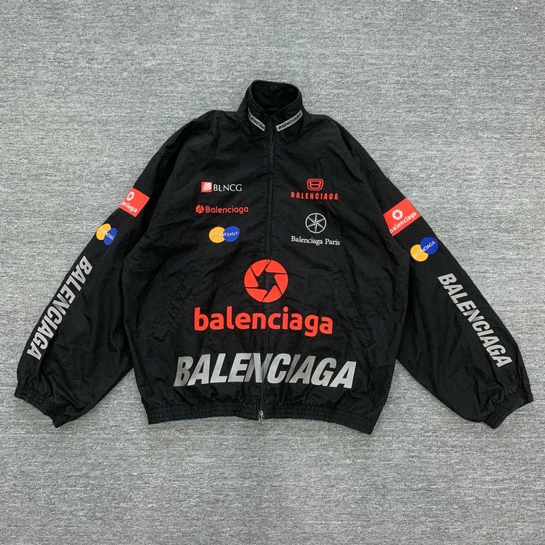Balenciaga Balenciaga Black multi-element logo racing jacket jacket Size US XS / EU 42 / 0 - 1 Thumbnail