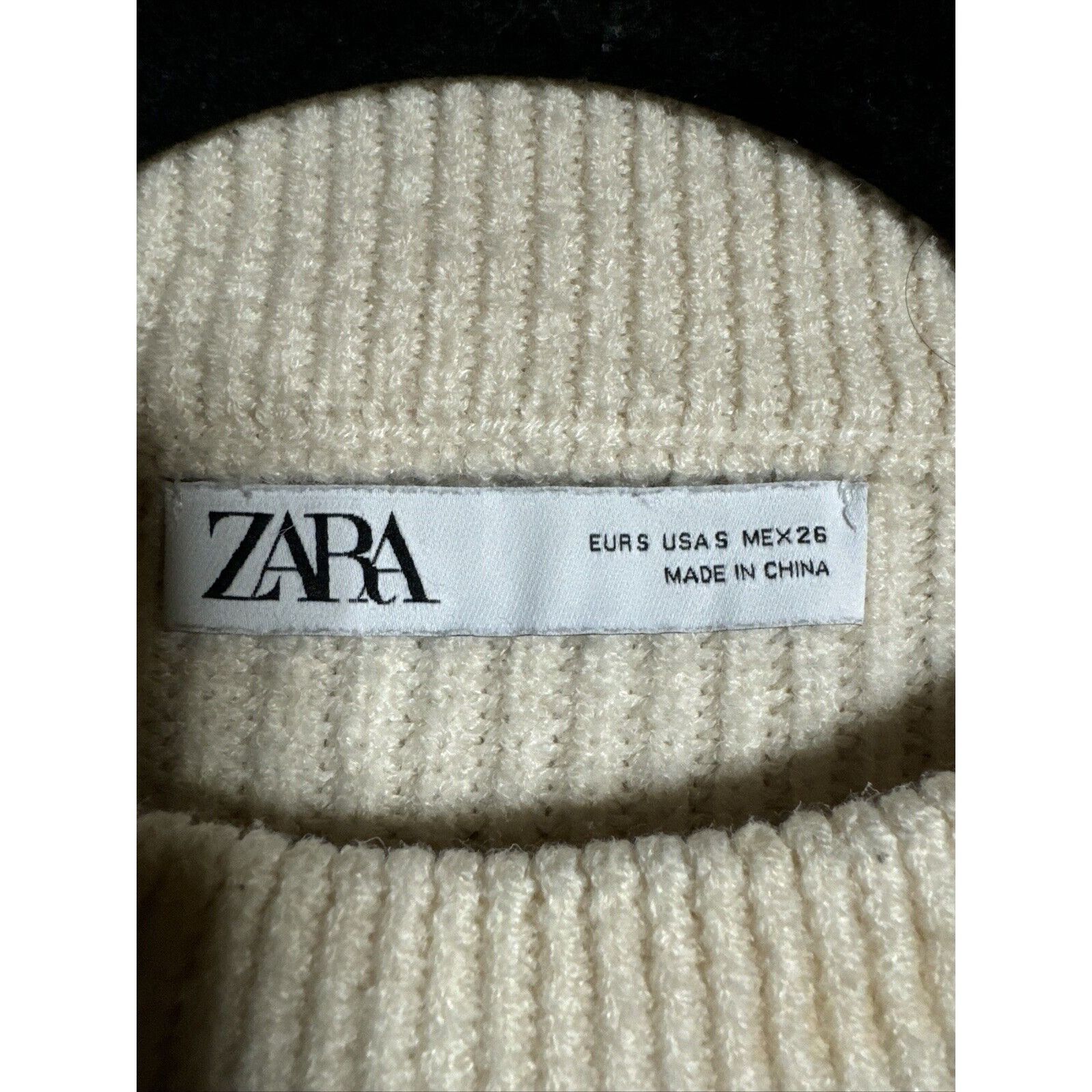 Zara Zara Knit Cropped Oversized Striped Boxy Distressed Sweater Size S / US 4 / IT 40 - 2 Thumbnail