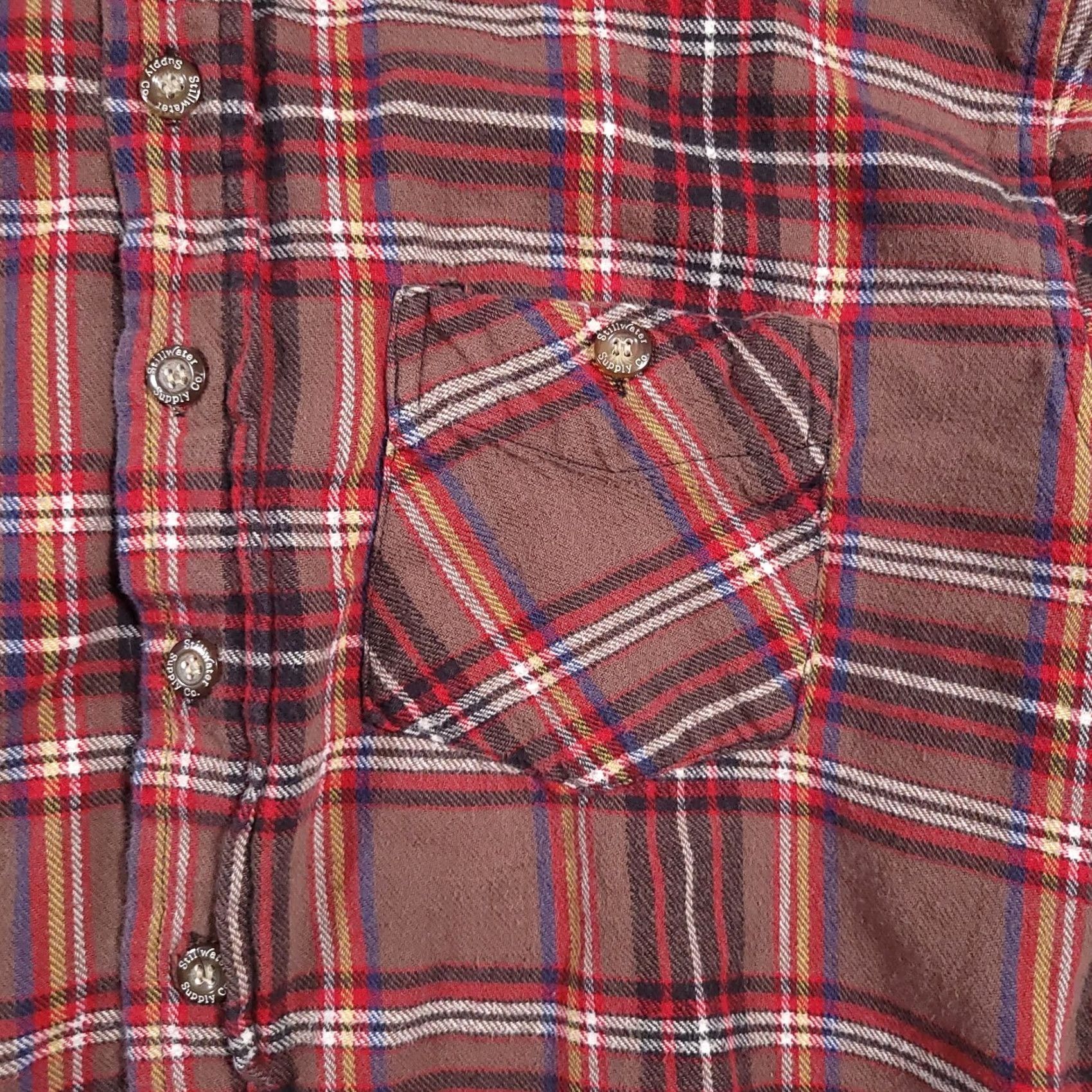 Vintage VINTAGE Stillwater Supply Co. Flannel Shirt Mens M Red Plaid Outdoor Pockets Shirt Mens Regular Red Plaid Outdoor Pockets Size US M / EU 48-50 / 2 - 4 Thumbnail