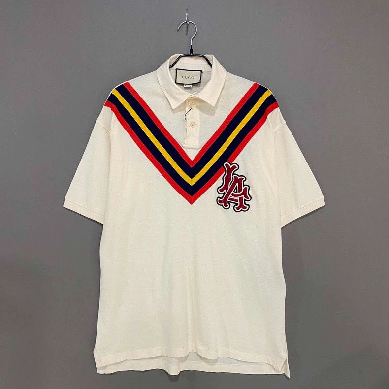 Gucci Mlb co-branded striped short-sleeved dress