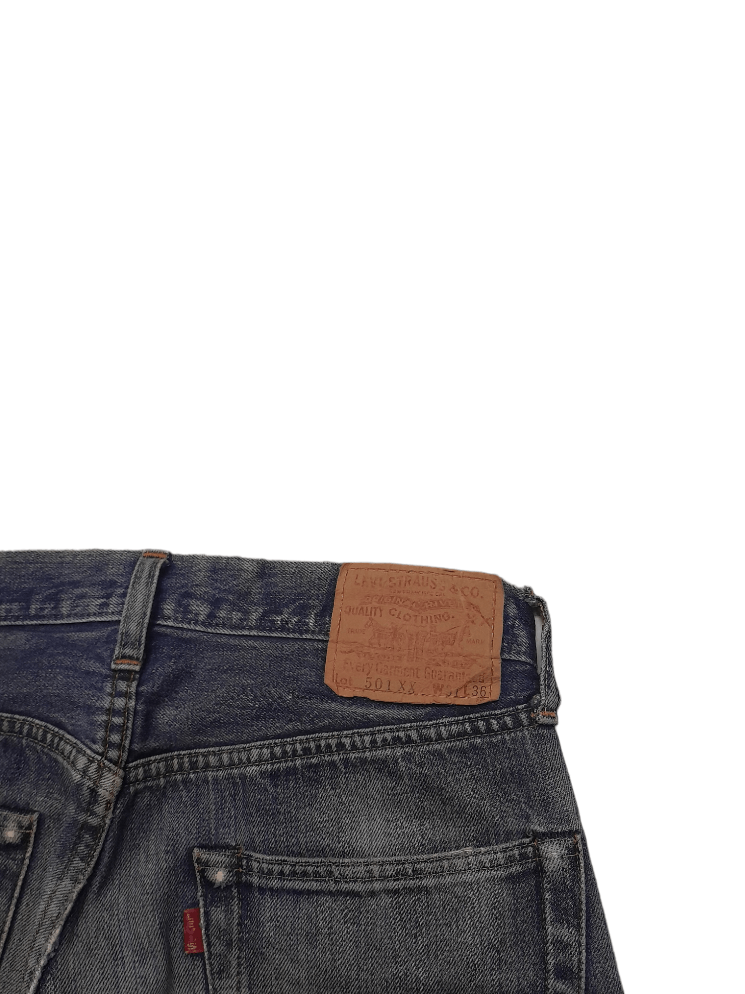 Levi's 90s Levis 501XX Big E Selvedge Button 555 (J9) w30 Size US 30 / EU 46 - 9 Thumbnail
