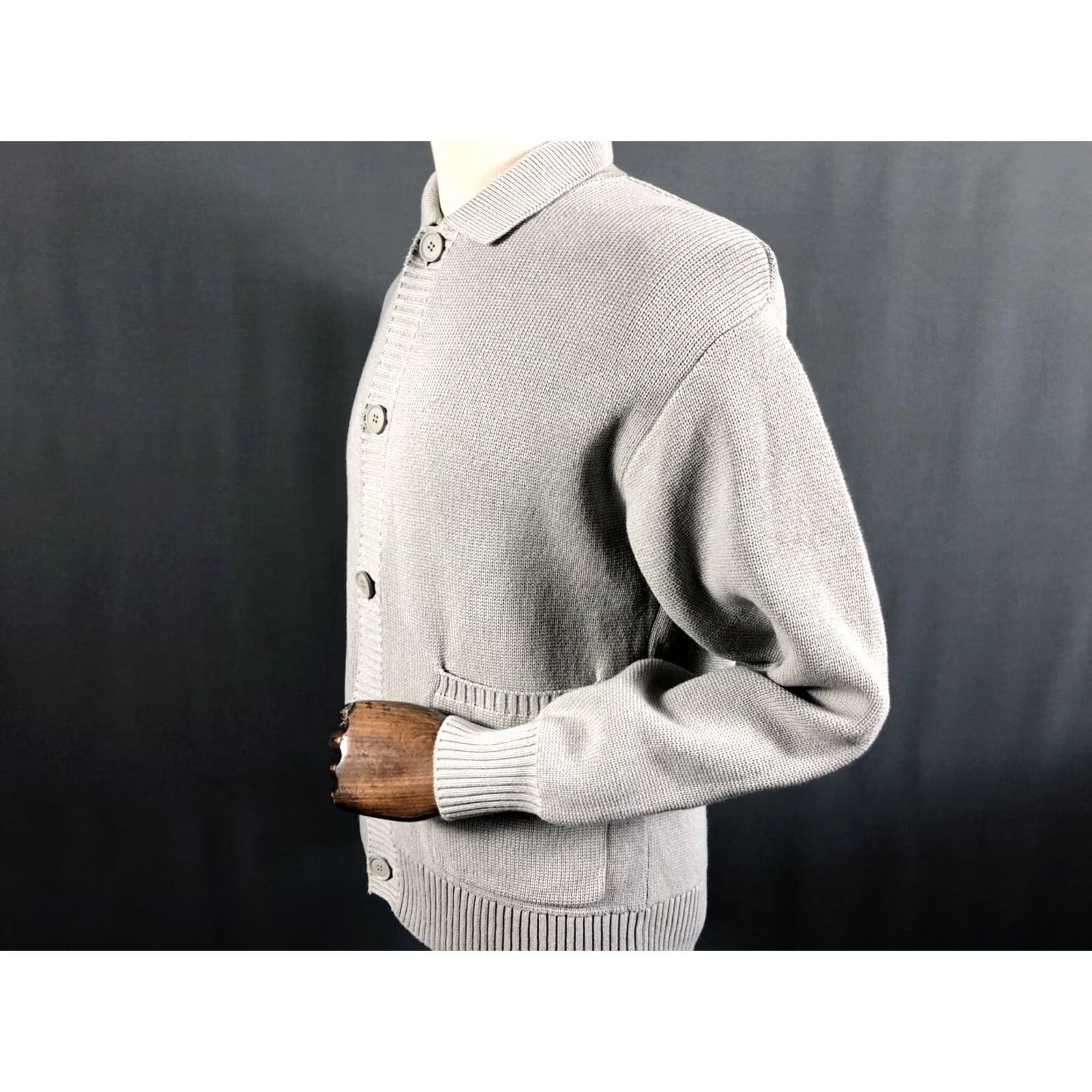Vintage Barba Barba Napoli Knit Cardigan Cotton Men Gray M Size Cardigan Mens Knit Ribbed Collar Hem Cuffs Button Casual 90s Theme? Size US M / EU 48-50 / 2 - 7 Thumbnail
