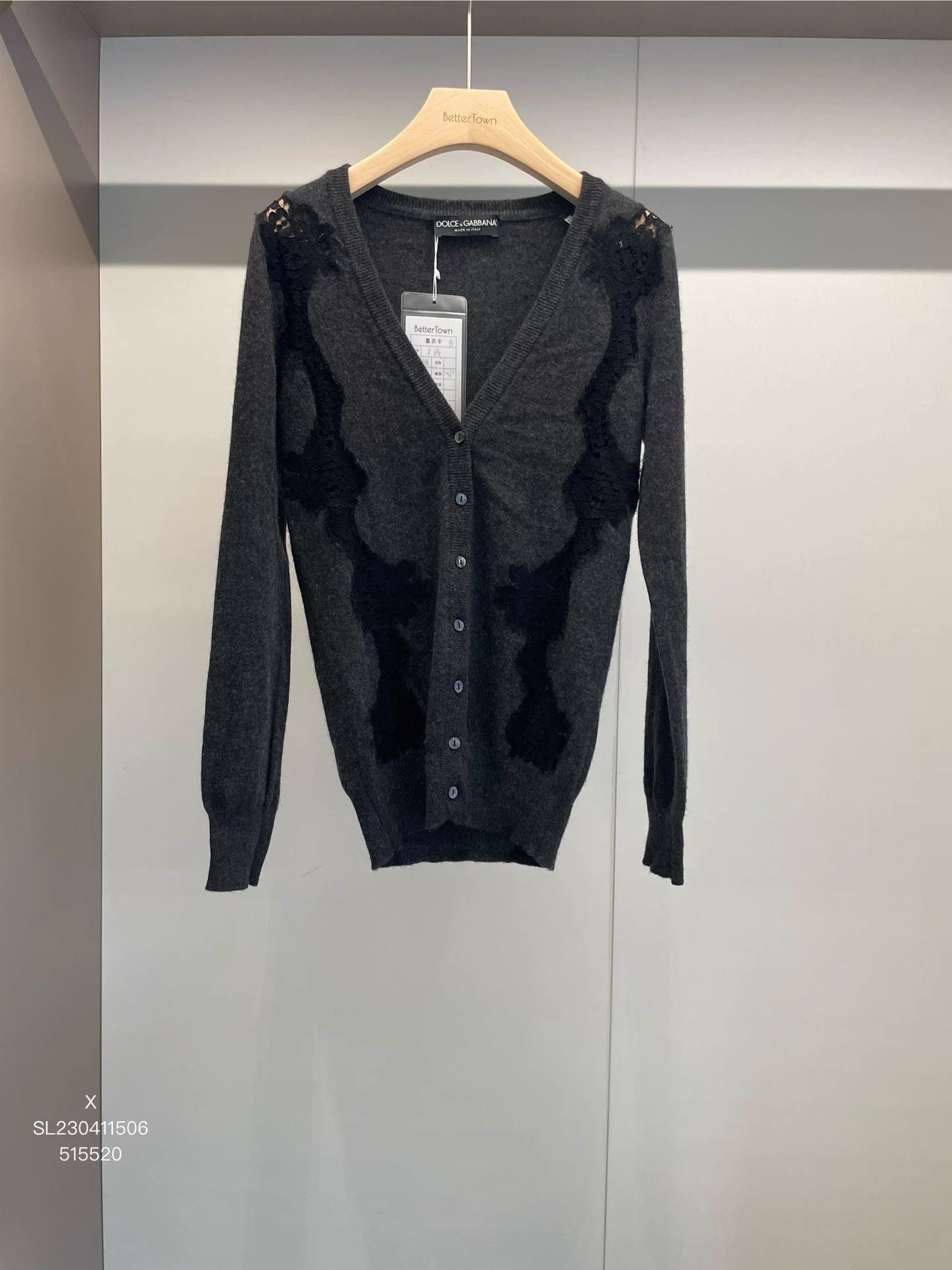 Dolce & Gabbana D&G deep gray cashmere cardigan size 38 Size XS / US 0-2 / IT 36-38 - 1 Thumbnail