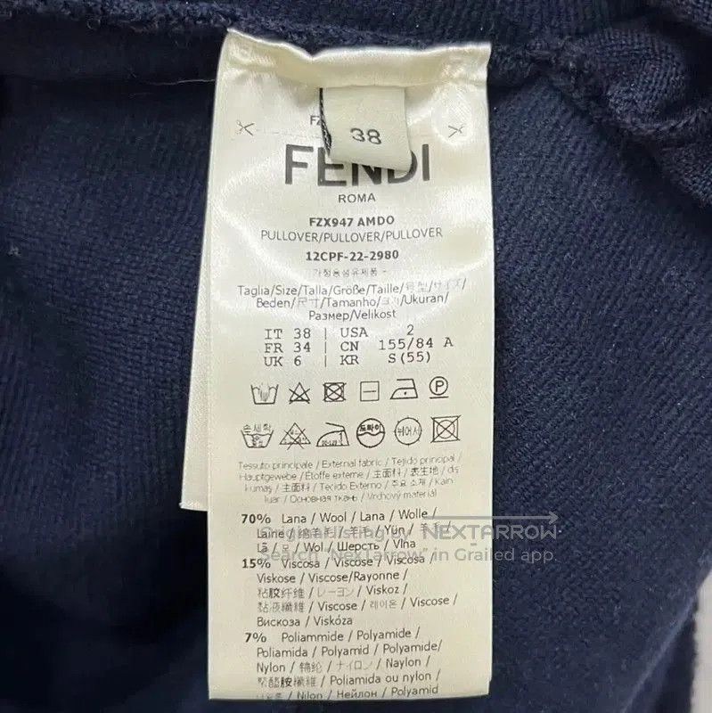 Fendi Fendi Women’s Navy Sweatshirt with Zipper Pocket . Size XXS / US 00 / IT 34 - 5 Thumbnail