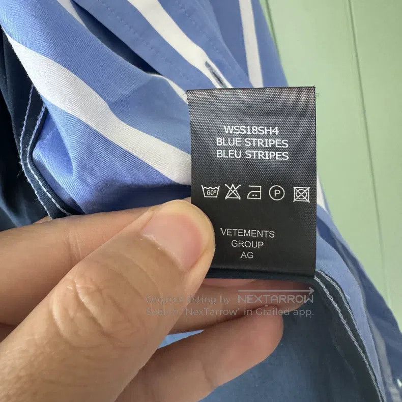 Vetements Vetements Blue and white striped shirt Size US XS / EU 42 / 0 - 5 Thumbnail