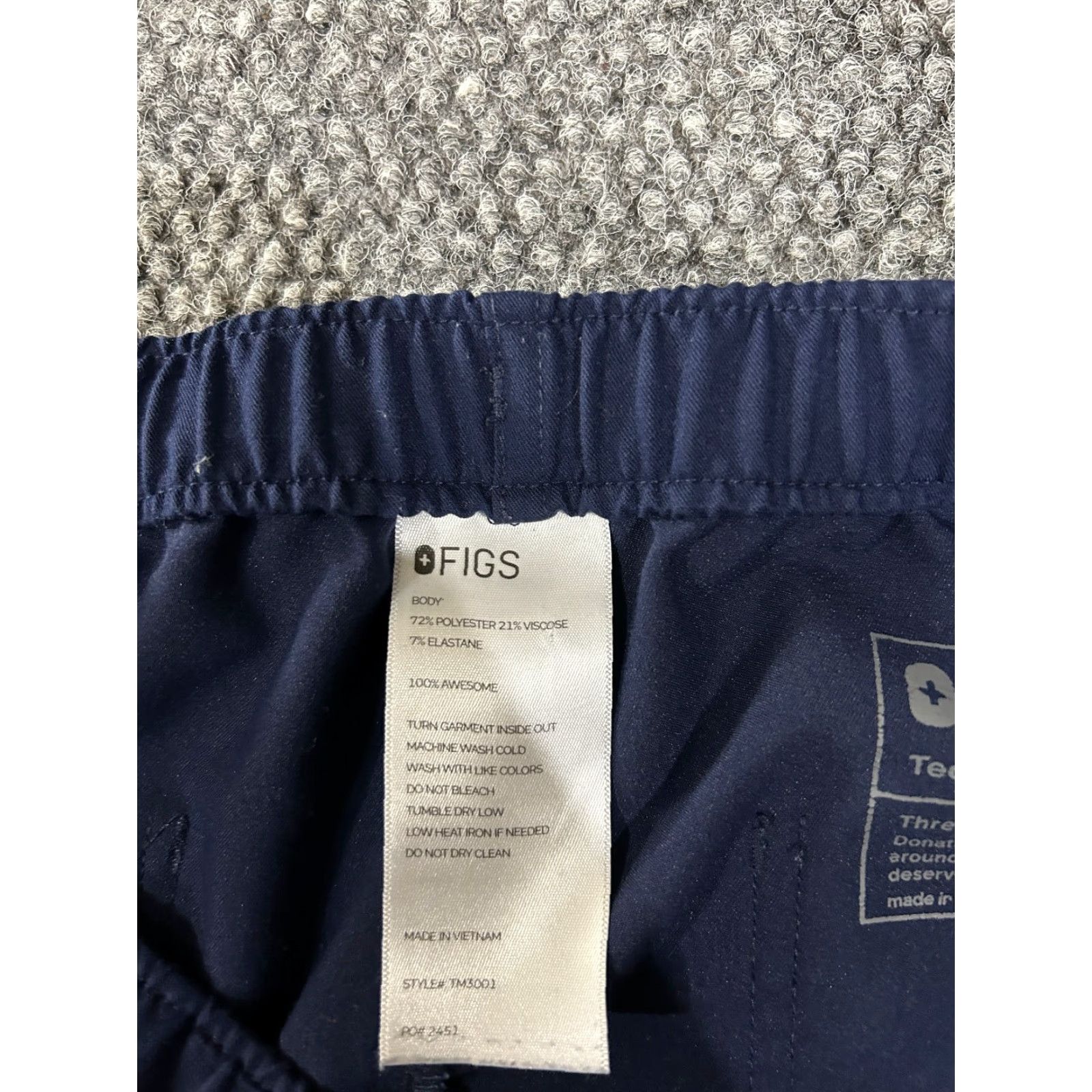 Vintage FIGS Pants Womens M Blue Jogger Scrub Technical Collection Pockets Zipper Logo Modern Workwear Size 32" / US 10 / IT 46 - 6 Thumbnail
