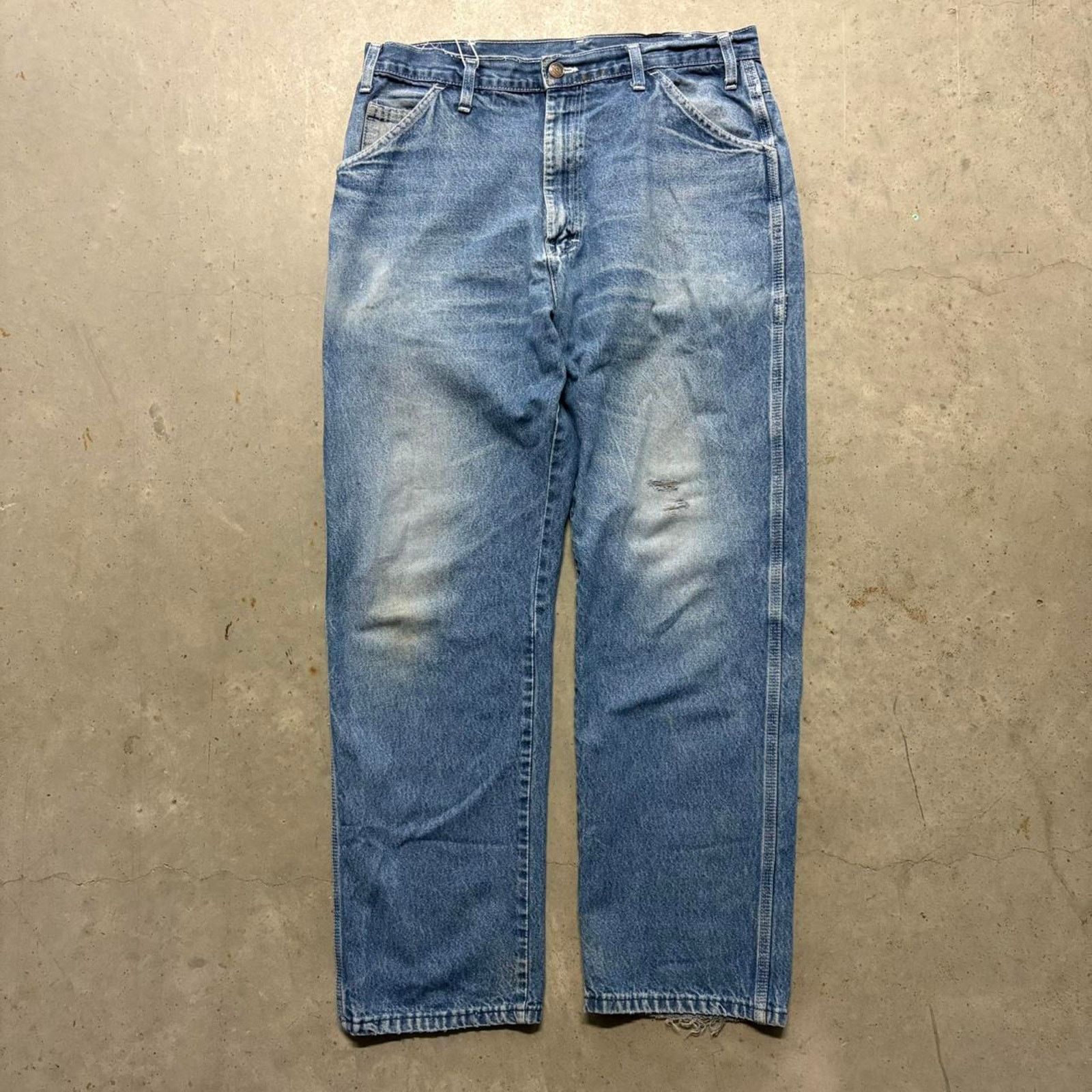 Dickies × Vintage Crazy Vintage 90s Dickies Carpenter Workwear Denim Jeans Size US 36 / EU 52 - 4 Thumbnail