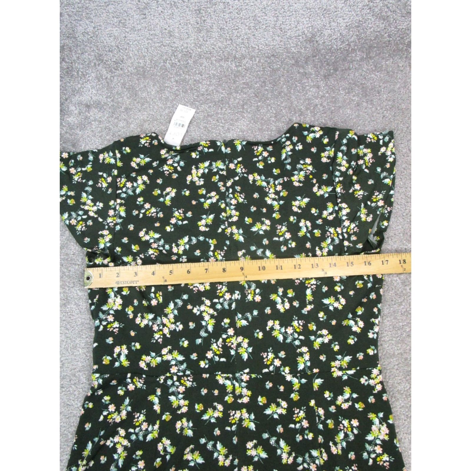 Loft VINTAGE Loft Women's Dress Sleeveless Summer Petite Green Floral A-Line Blouson 10 Small Womens Size L / US 10 / IT 46 - 6 Thumbnail