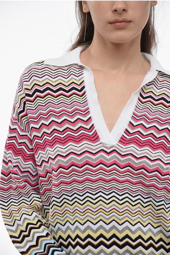 Missoni og1mm0724 Long Sleeved Iconic Sweater in Multicolor Size S / US 4 / IT 40 - 3 Thumbnail