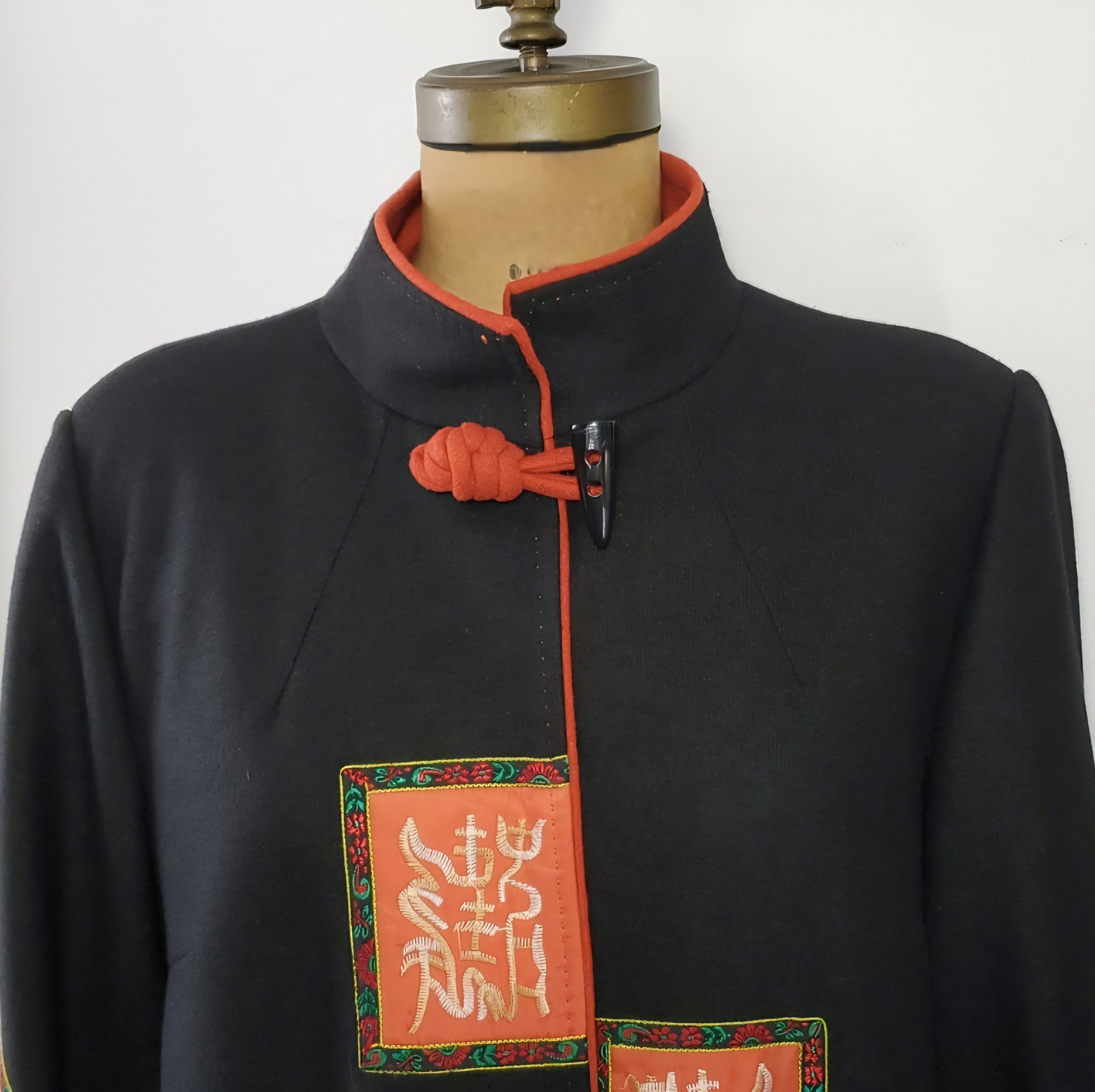 Other Qunyi Size XL Coat Jacket Asian Oriental Chinese Black Red Size XL / US 12-14 / IT 48-50 - 5 Thumbnail