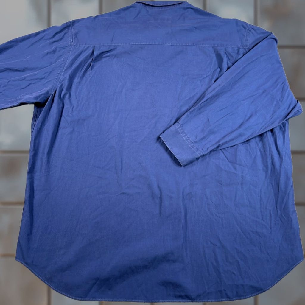 Romeo Gigli Romeo Gigli Milano Shirt Men's 17.5 Blue Dress Button-Up Classic Business Formal Shirt Size 48R - 1 Thumbnail