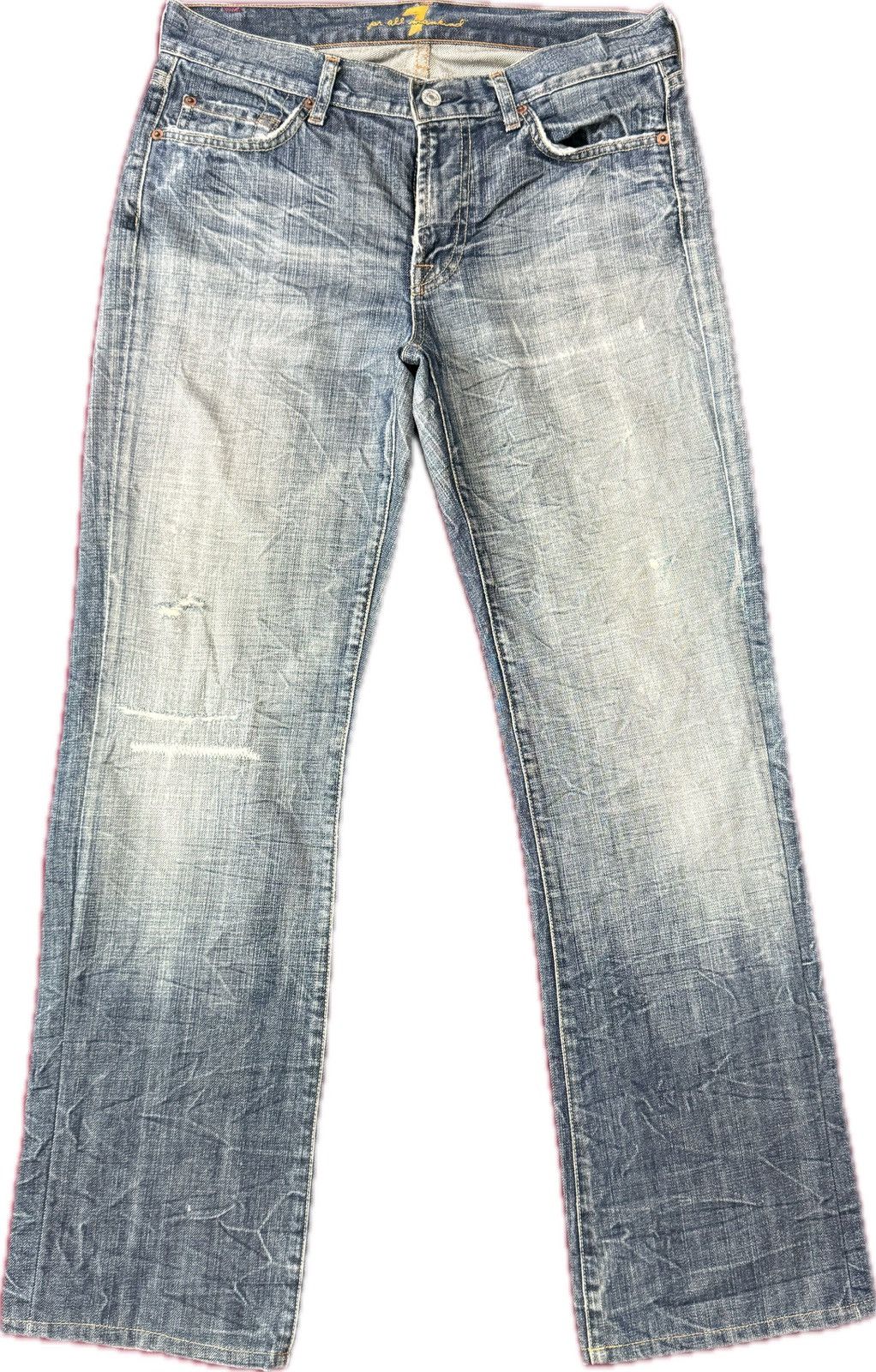 7 For All Mankind Flare Type 7 For All Mankind Distress Denim Size US 32 / EU 48 - 1 Thumbnail