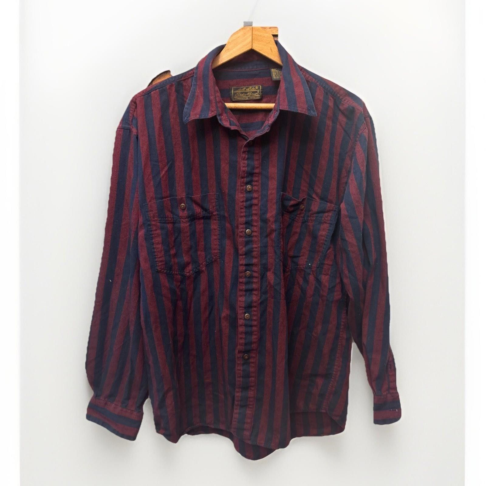 Eddie Bauer Eddie Bauer Vintage 90's Button Down Shirt Striped Large Size US L / EU 52-54 / 3 - 1 Thumbnail
