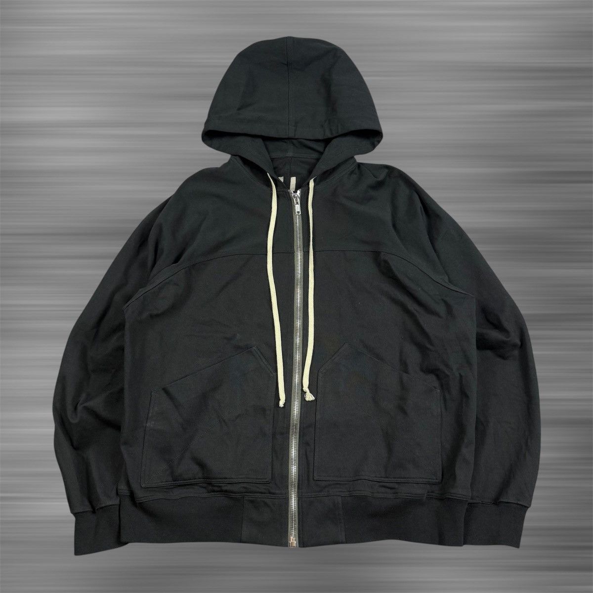 Rick Owens Rick Owens FW/22 Front Pockets ‘Black’ Zip Hoodie Size US XL / EU 56 / 4 - 1 Thumbnail