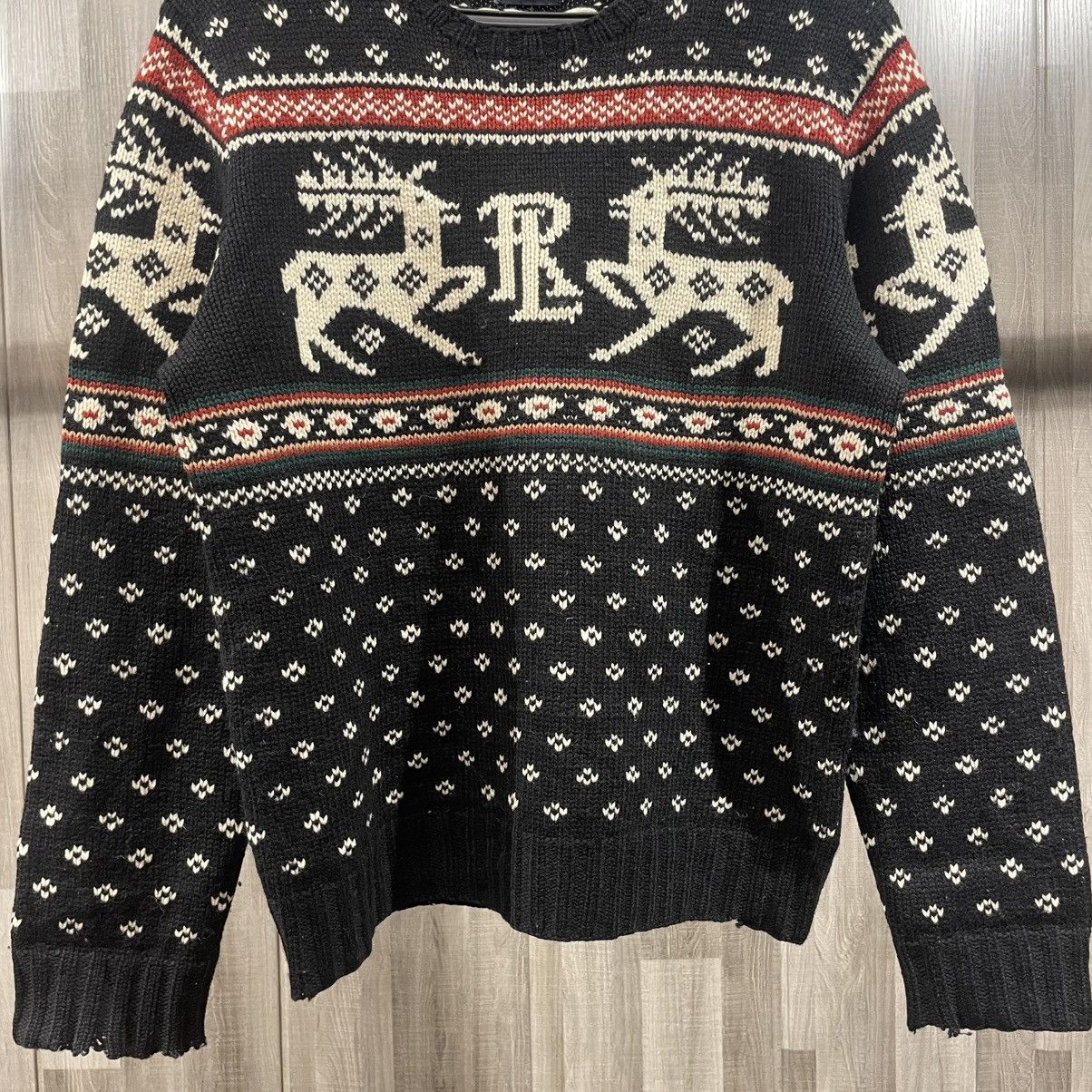 Ralph Lauren Vintage Polo Ralph Lauren Reindeer Fair Isle Sweater Size US XL / EU 56 / 4 - 7 Thumbnail