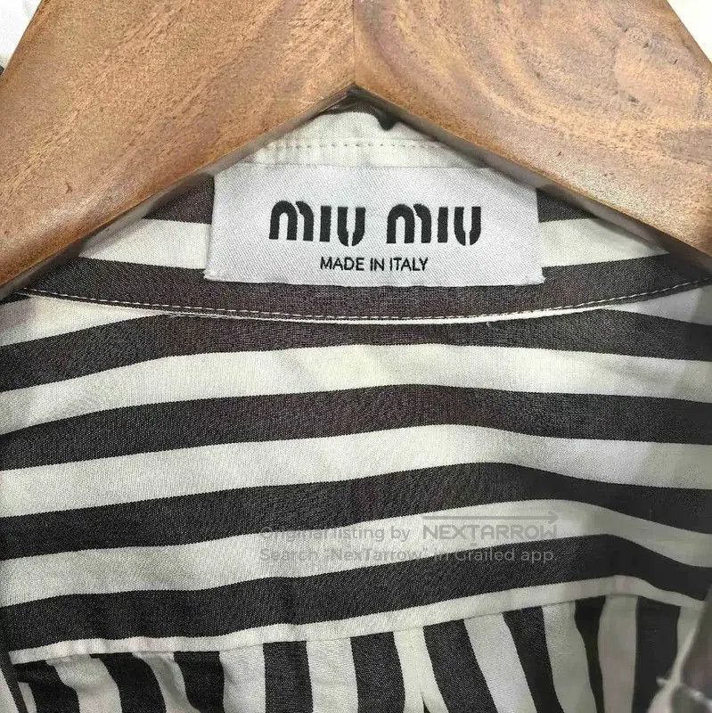 Miu Miu Miu Miu Striped Cotton Shirt for Women . Size S / US 4 / IT 40 - 3 Thumbnail