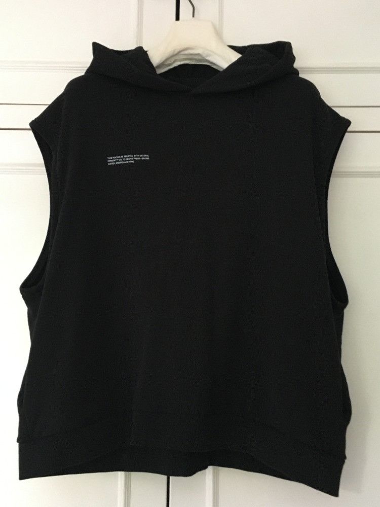 Pangaia Black Pangaia Sleeveless Hoodie Grailed