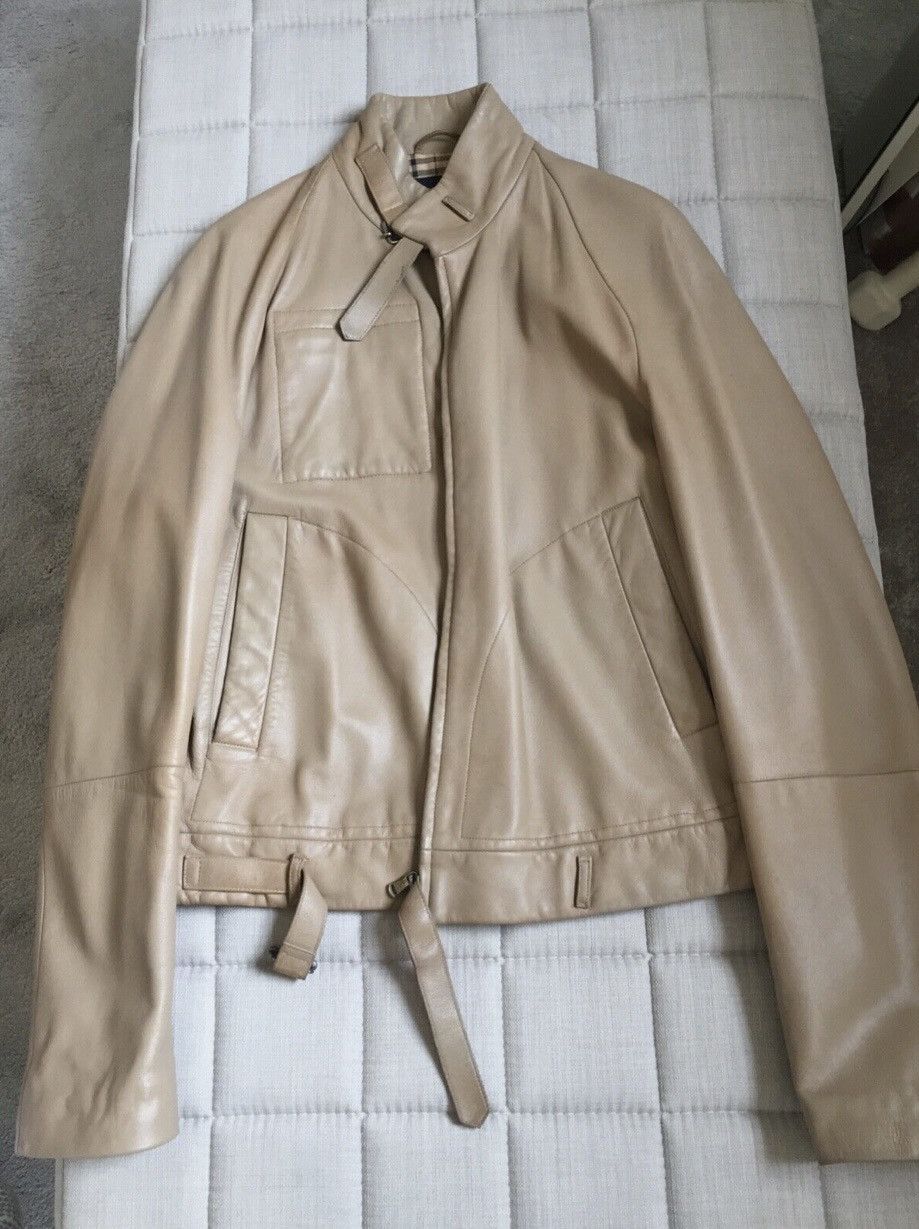 BURBERRY MENS LEATHER JACKET