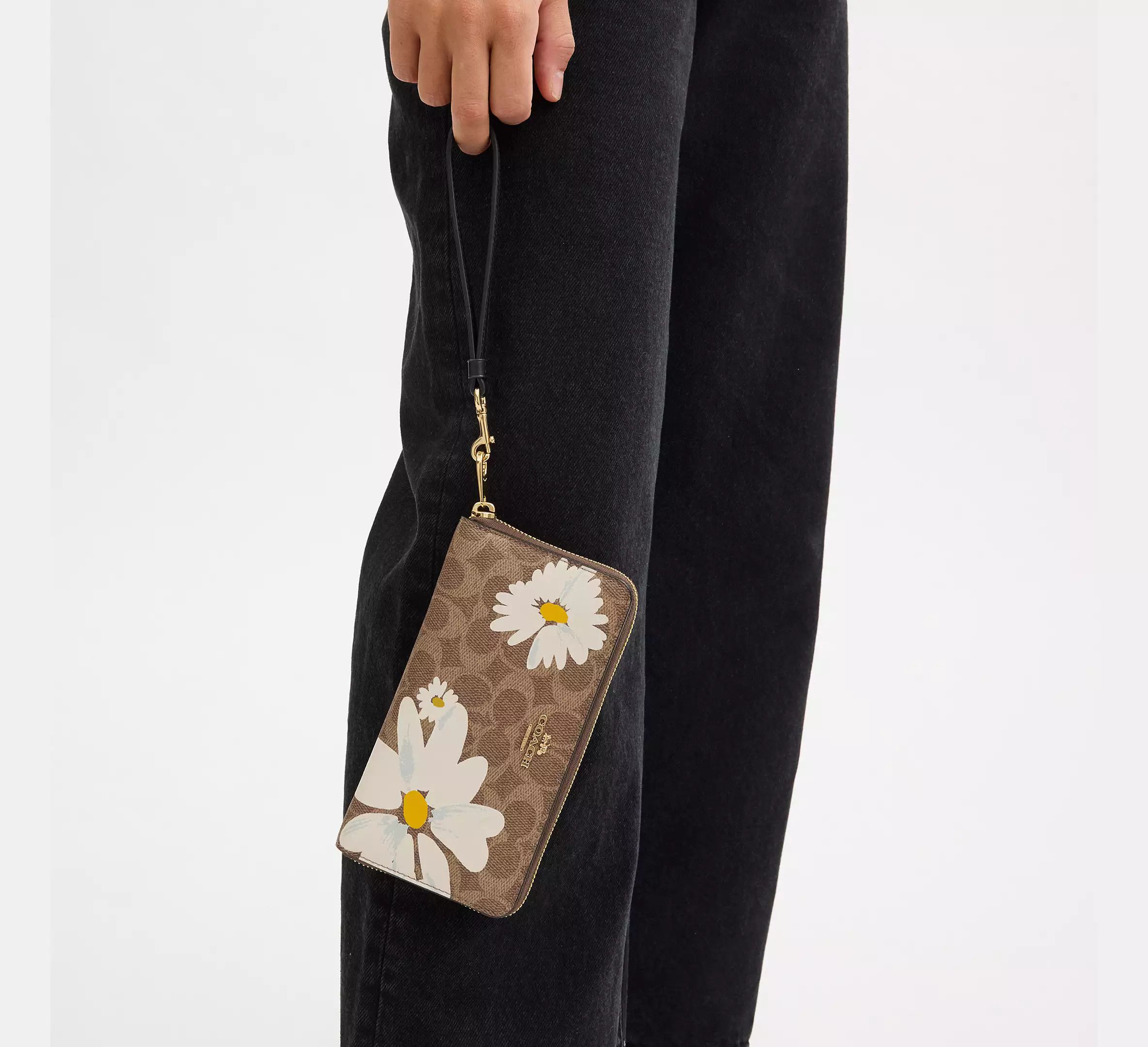 Coach Long Zip Around Wallet In Signature Canvas With Floral Print Size ONE SIZE - 4 Thumbnail