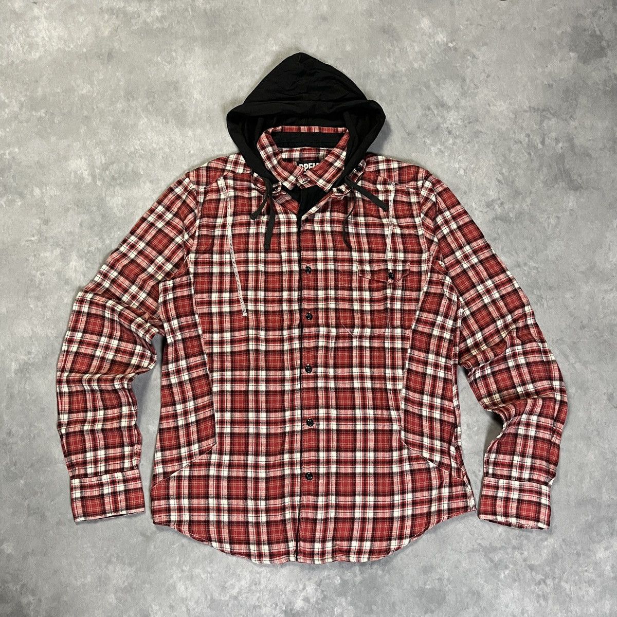 PPFM PPFM Plaid Shirt Hoodie Hybrid Flannel Size US M / EU 48-50 / 2 - 1 Thumbnail