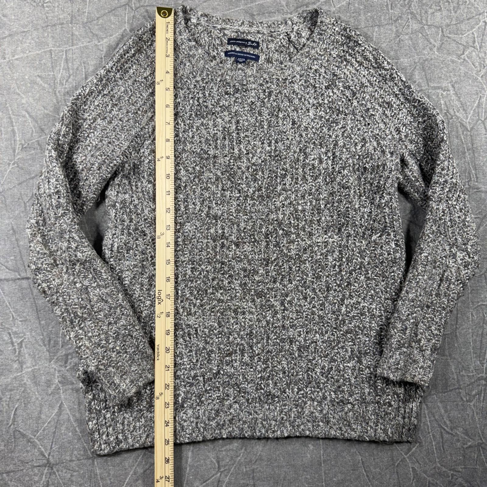American Eagle Outfitters American Eagle Sweater Women's S Gray marled knit soft Size S / US 4 / IT 40 - 3 Thumbnail