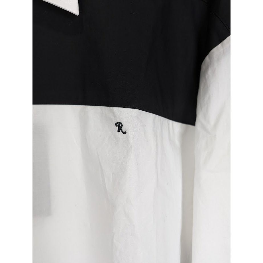 Raf Simons o1rshd1 Americano Bicolor Shirt With Embroidery White/Black Size US L / EU 52-54 / 3 - 4 Thumbnail