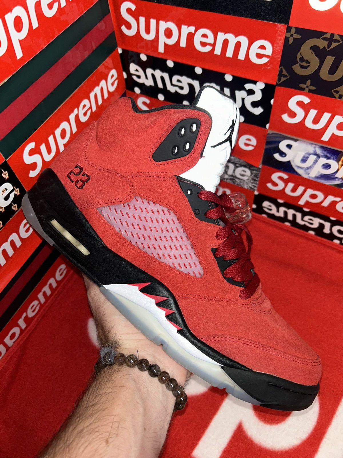 Jordan Brand Jordan 5 Retro Raging Bull Red (2021) DD0587-600 size 12 Size US 12 / EU 45 - 8 Thumbnail