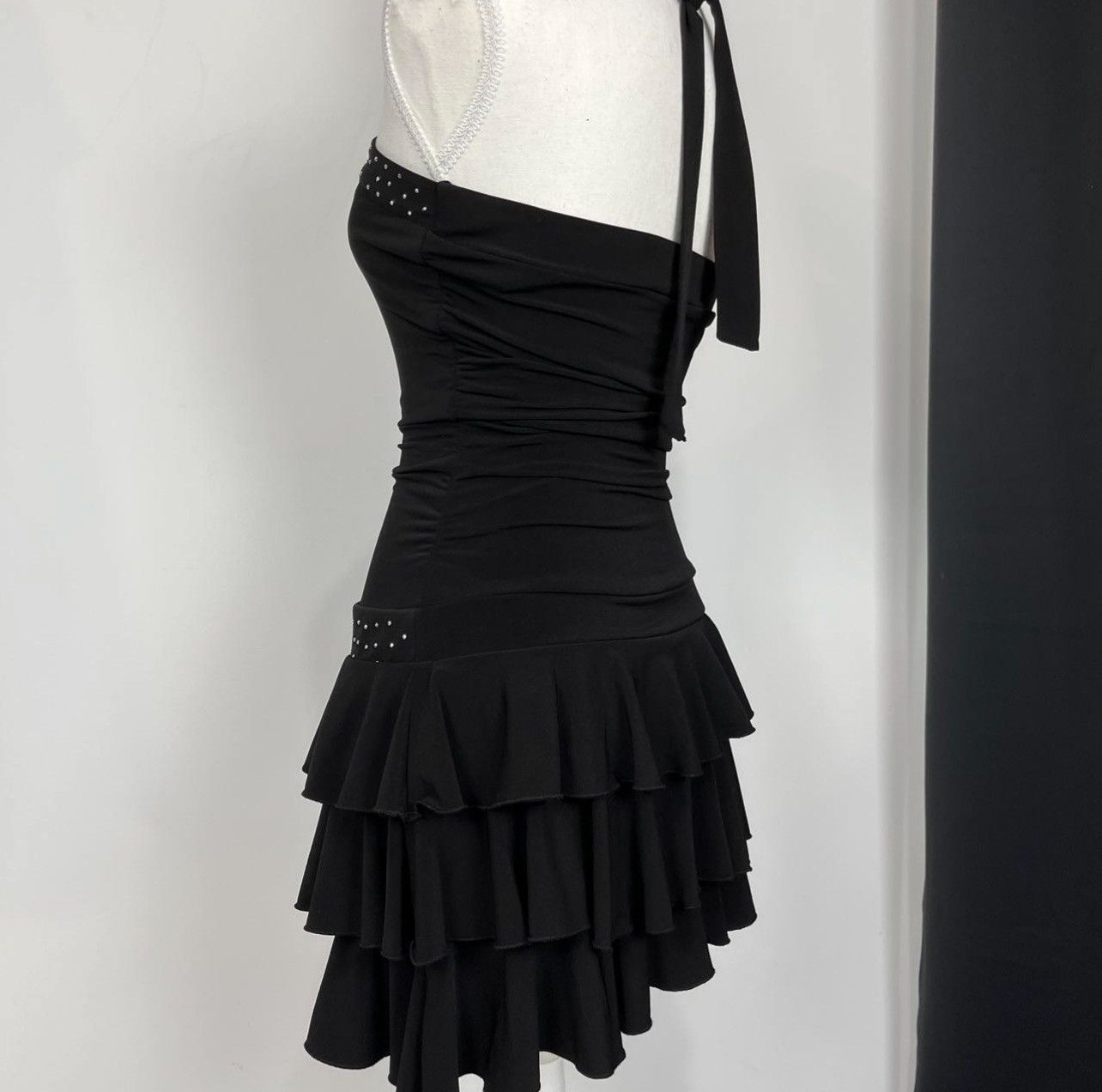 Vintage VINTAGE Y2K RUFFLED MINI DRESS Size S / US 4 / IT 40 - 4 Thumbnail
