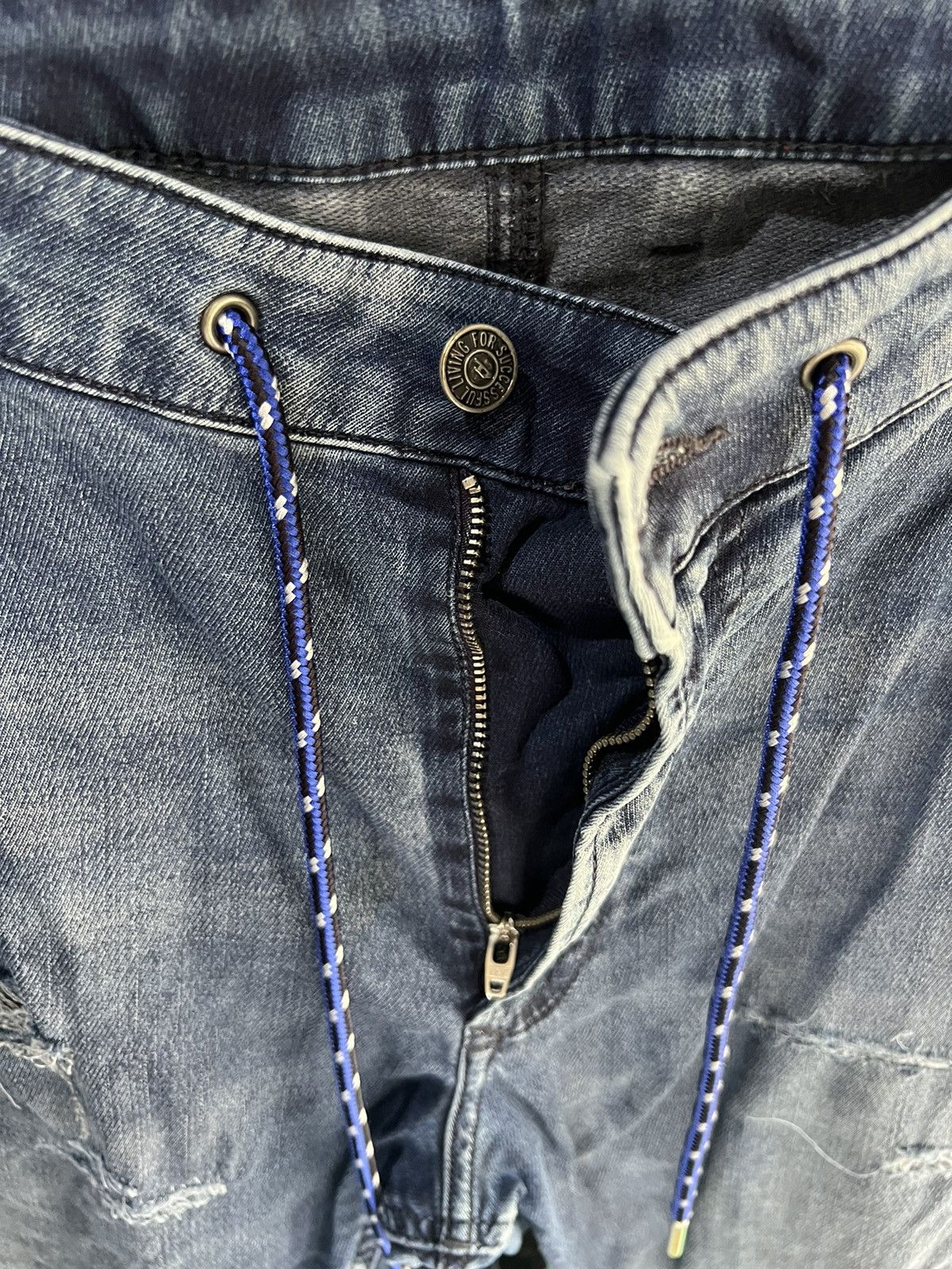 Diesel 🔥Vintage Diesel Stretchable Distressed Denim Sweatpants Size US 36 / EU 52 - 12 Thumbnail