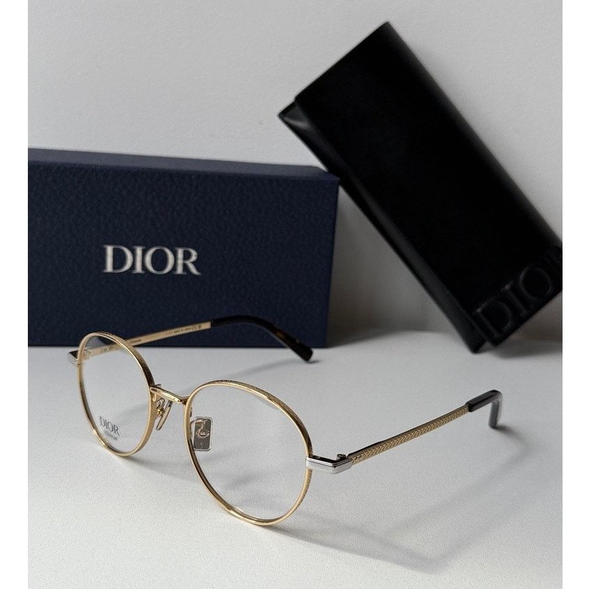 Dior NEW Dior CDDiamondOR3U Round Gold Titanium Eyeglasses Frames Size ONE SIZE - 1 Thumbnail
