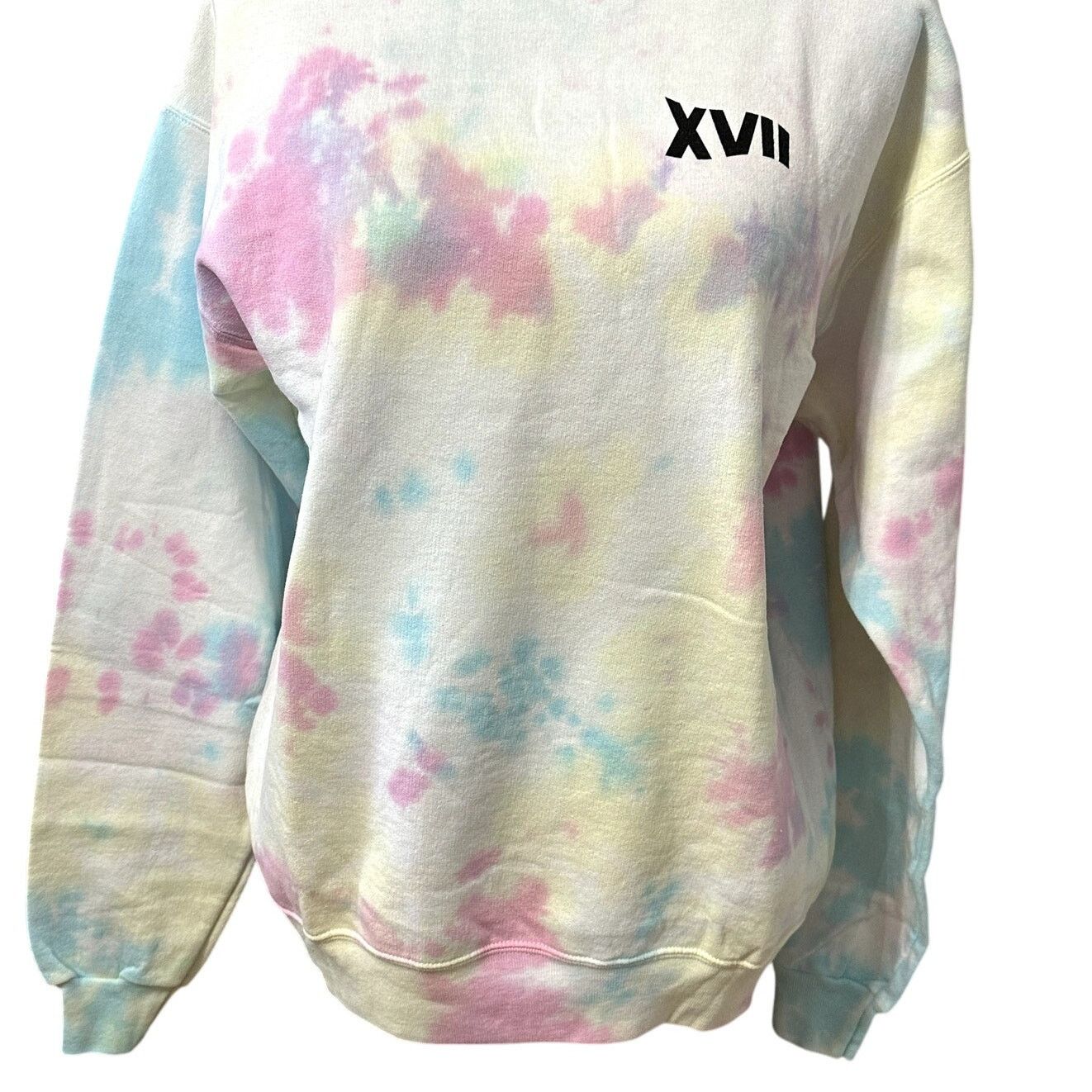 Hanes Hanes Tie Dye Sweatshirt Ribbed Cuffs Cotton Multicolor M Size M / US 6-8 / IT 42-44 - 3 Thumbnail