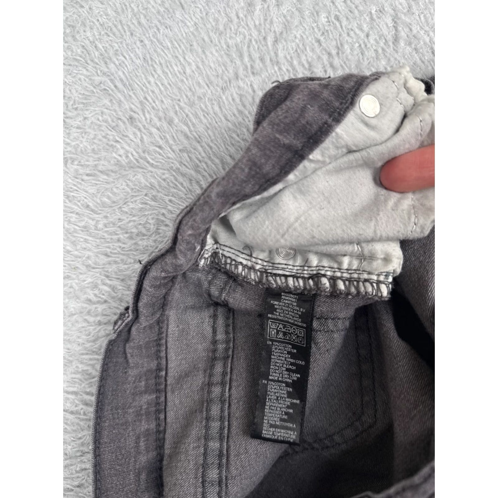 Denime XXL Denim Jeans Womens 27 Gray Flared Mid Rise Cotton Blend Zip Fly 27x28 Jeans Size 27" / US 4 / IT 40 - 7 Thumbnail