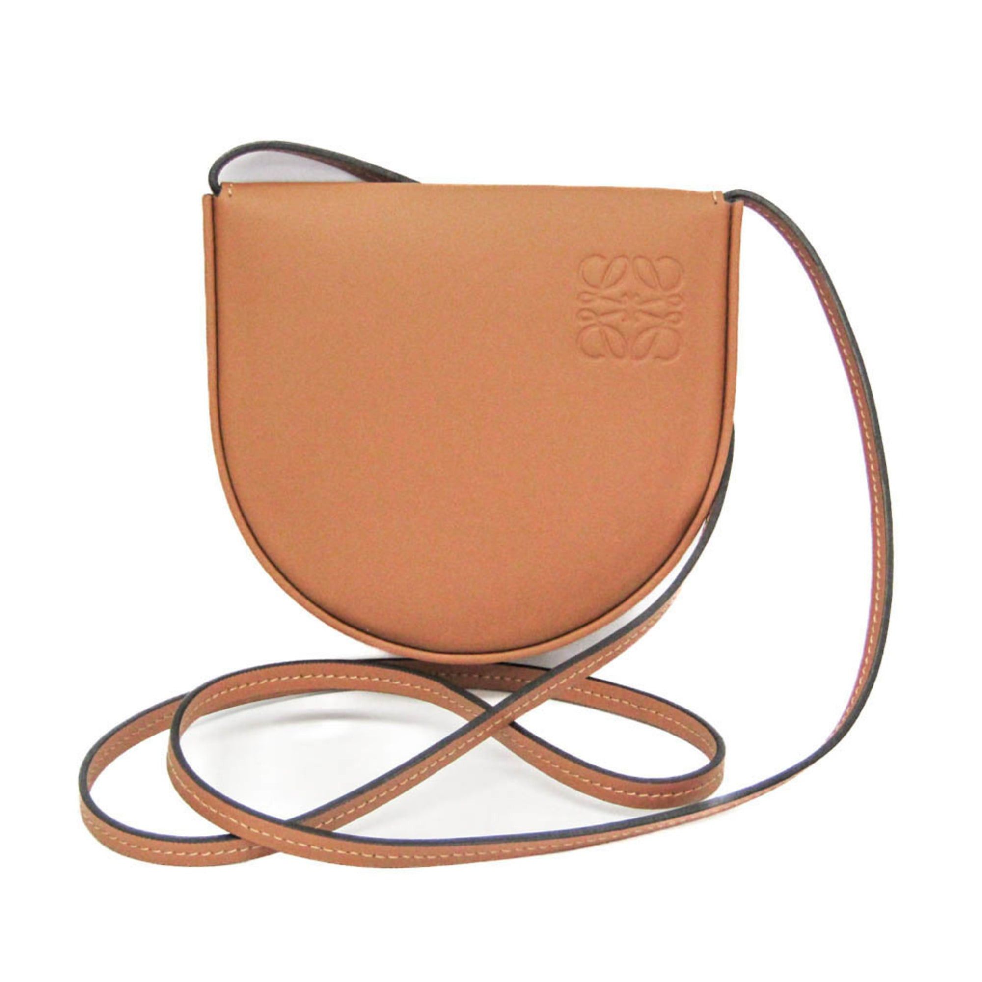 Loewe Loewe HEEL POUCH SMALL Women's Leather Shoulder Bag Brown Size ONE SIZE - 1 Thumbnail