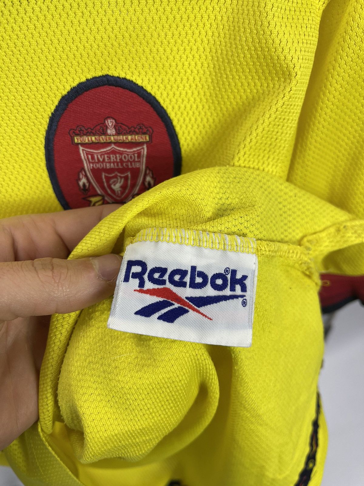 Reebok × Vintage Reebok Liverpool Jersey Size 30/32 Yellow Carlsberg 1997-99 Size US XS / EU 42 / 0 - 6 Thumbnail