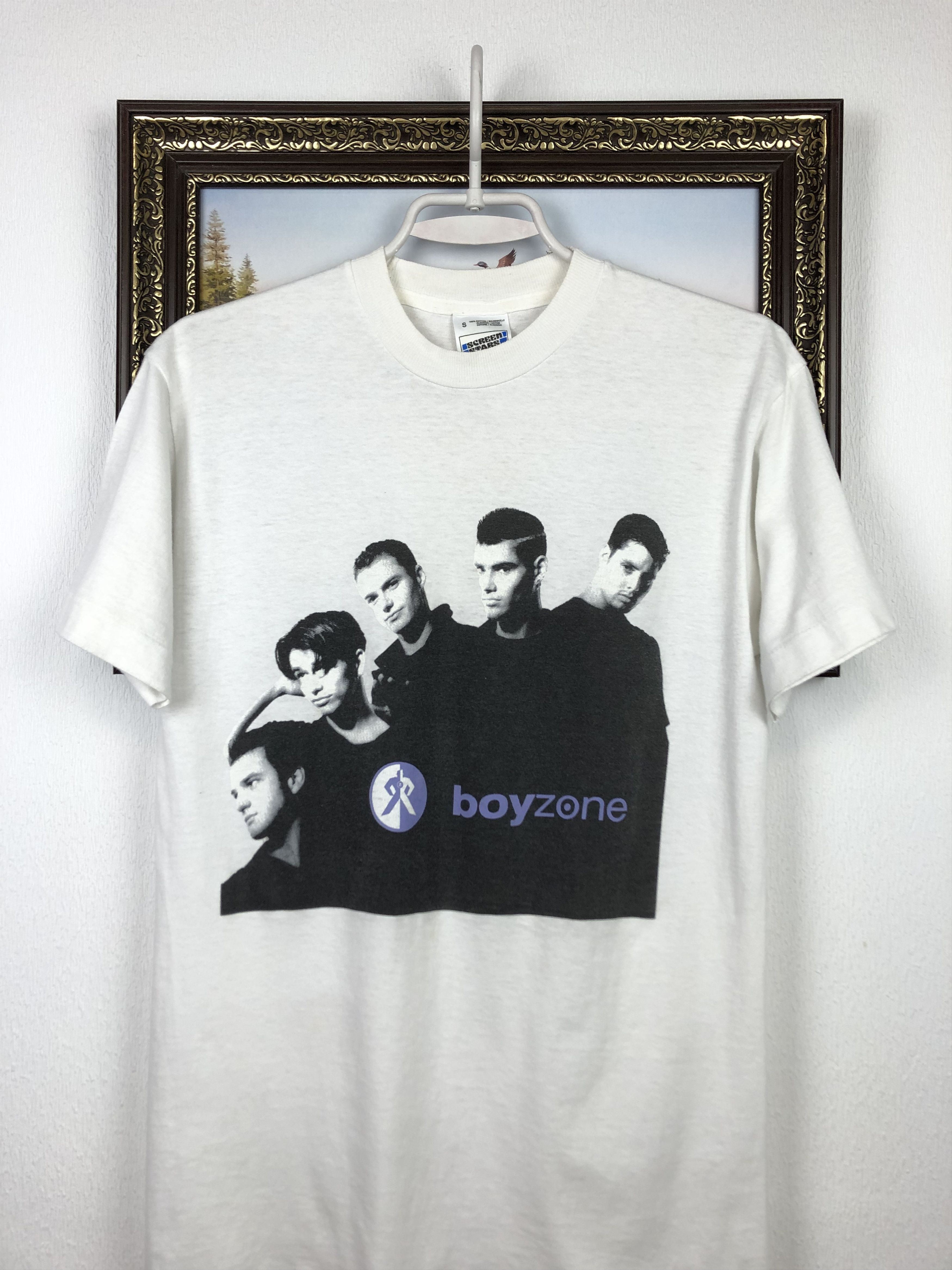 Band Tees Vintage 90's Boyzone Over Print White Band Shirt Rare Tee Size US S / EU 44-46 / 1 - 2 Thumbnail