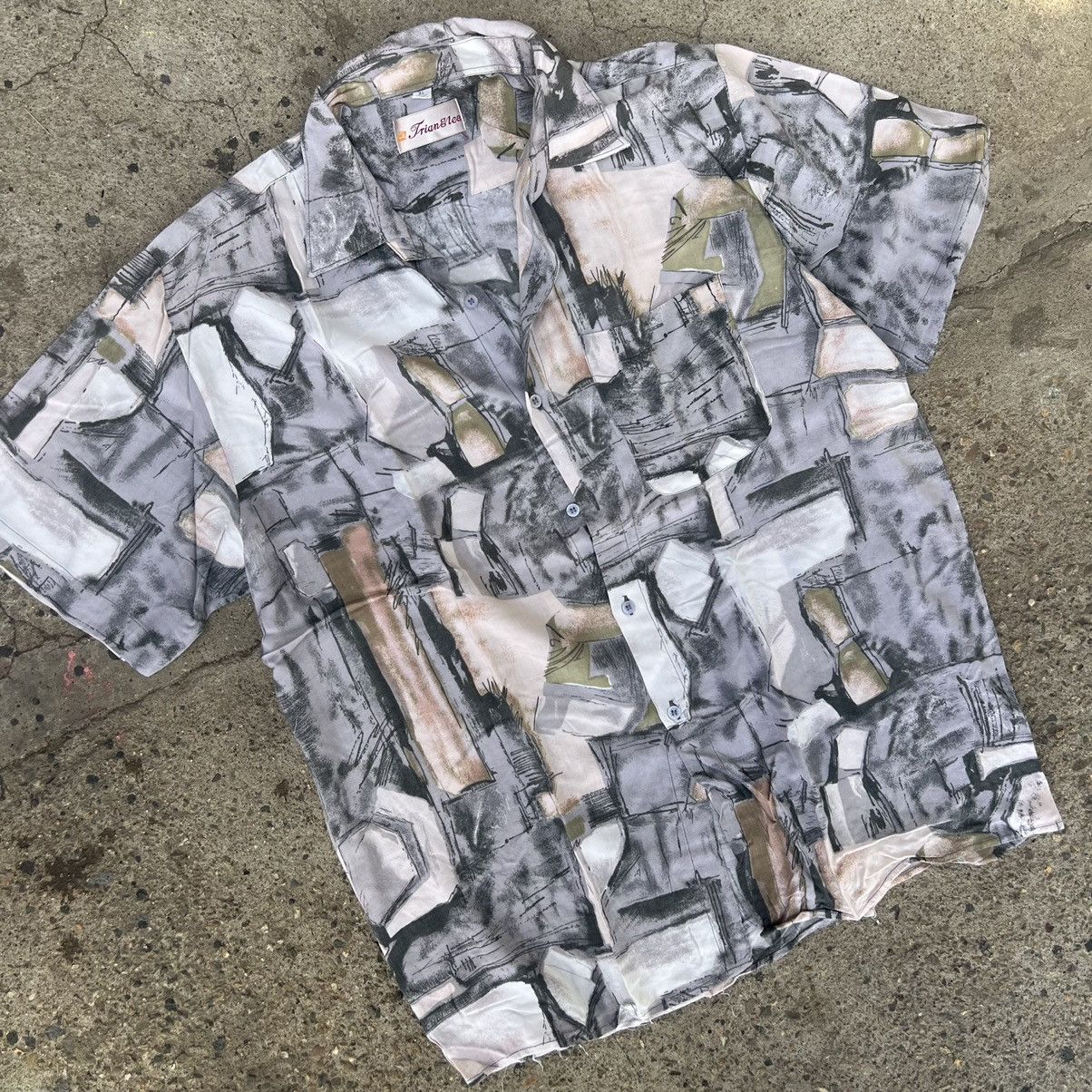 Vintage Vintage Abstract Print Flowers Art Pastel Shirt Button Up Size US XL / EU 56 / 4 - 2 Thumbnail
