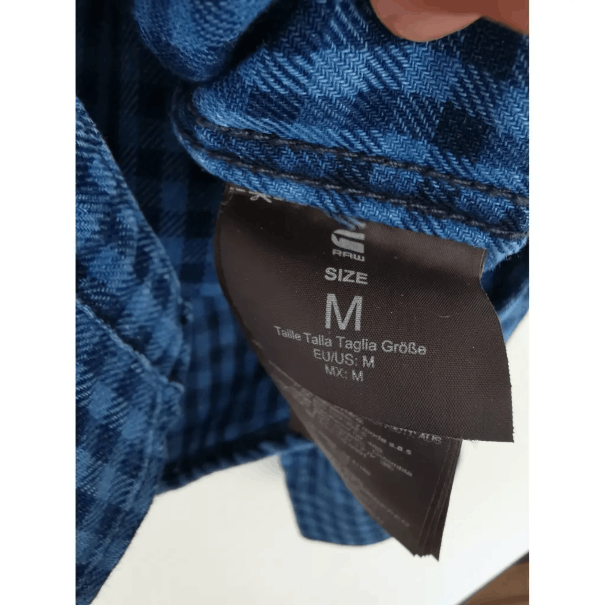 G-Star G-Star RAW Blue Gingham Snap Button Shirt Size US M / EU 48-50 / 2 - 8 Thumbnail