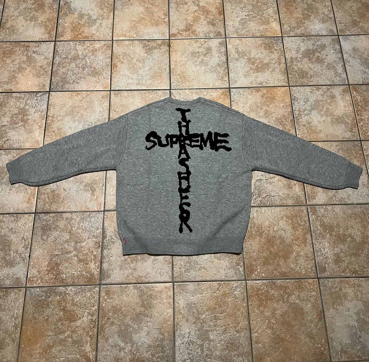 Supreme × Thrasher Supreme Trasher Sweater. Heather Grey XL Size US XL / EU 56 / 4 - 1 Thumbnail
