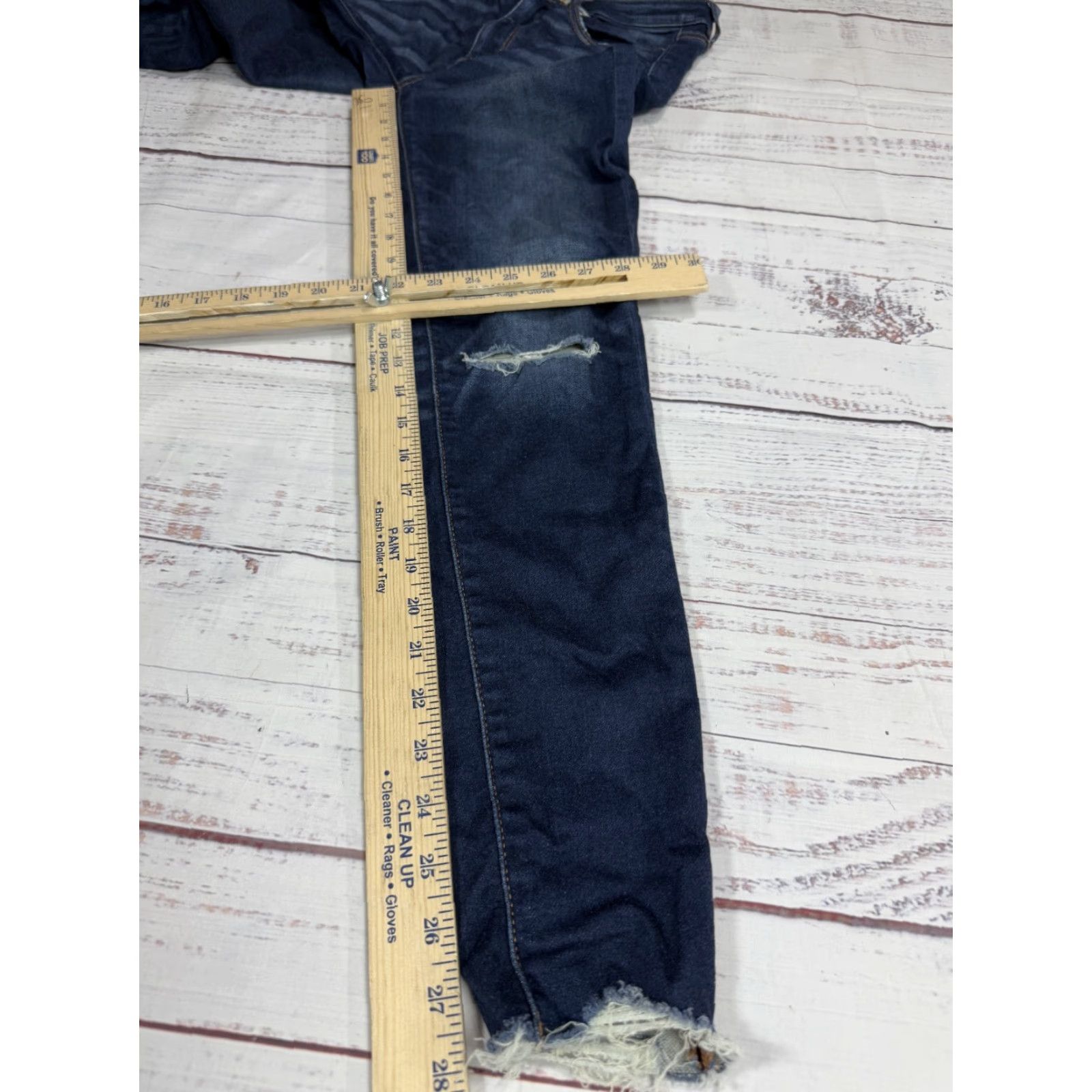 American Eagle Outfitters American Eagle Outfitters Slim Jeans Women's 2 27in Inseam Blue Distressed Stretch Raw Hem Ankle Regular 28in SD Size 26" / US 2 / IT 38 - 4 Thumbnail