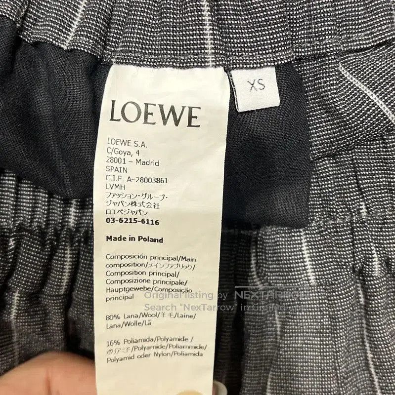Loewe Loewe Gray Wool Embroidered Striped Relaxed Pants . Size 22" - 4 Thumbnail