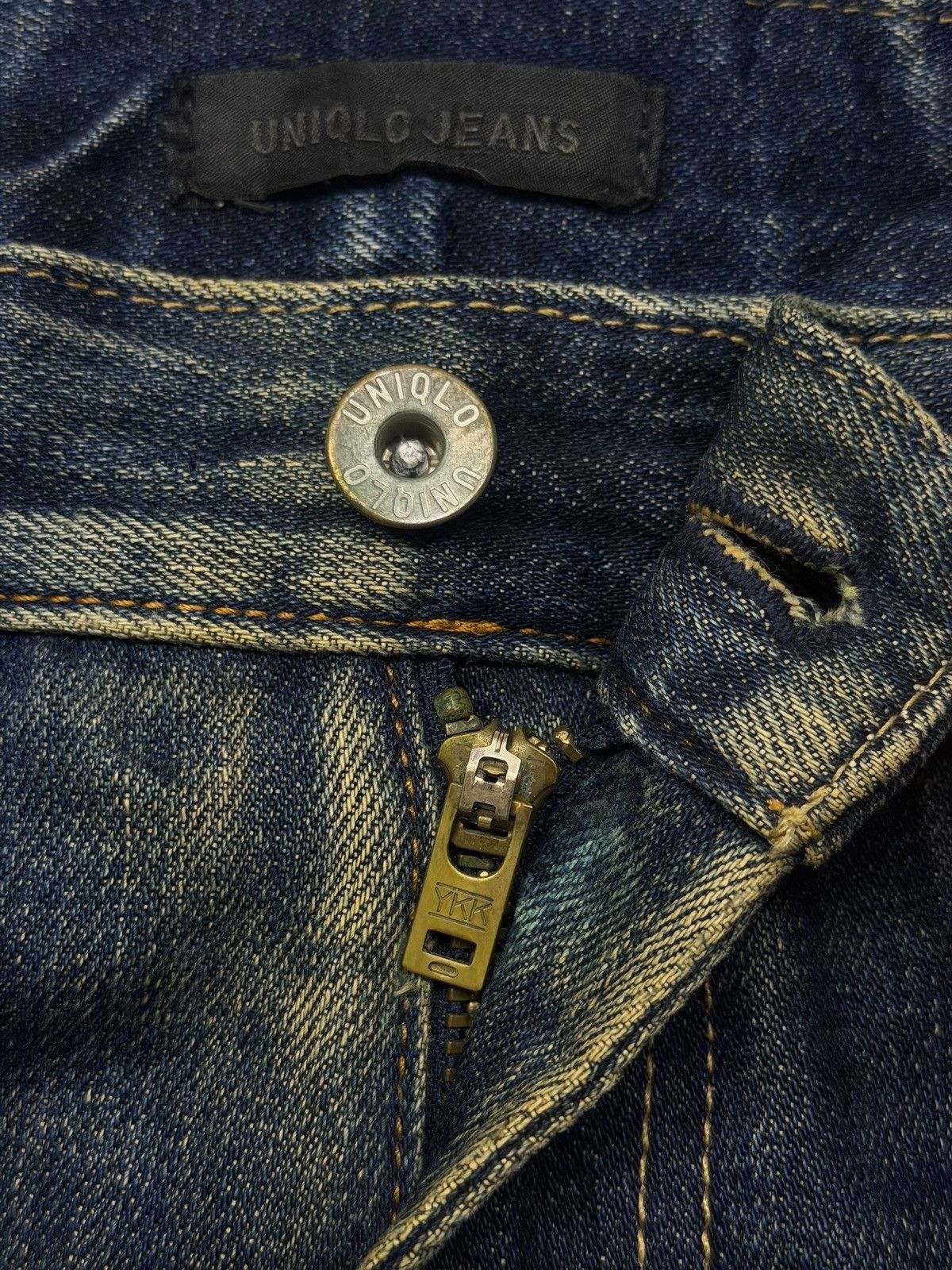 Uniqlo Vintage Uniqlo Japanese Denim Jeans | Vintage Faded Mud Wash Size US 35 - 9 Thumbnail