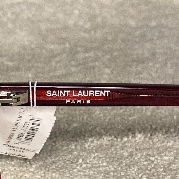 Saint Laurent Paris Saint Laurent 54mm Square Sunglasses in Brown [IN CASE] Size ONE SIZE - 8 Thumbnail