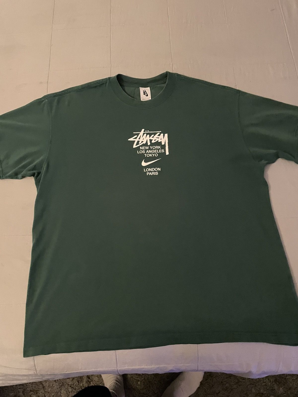 Nike x Stussy International T-shirt green collaboration
