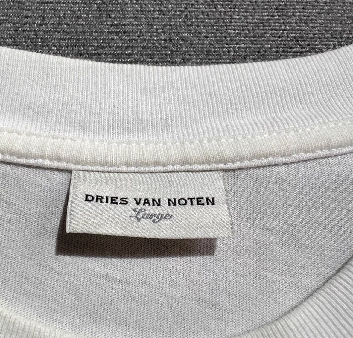 Dries Van Noten Dries Van Noten White Solid Short Sleeve T-Shirt Size US L / EU 52-54 / 3 - 4 Thumbnail