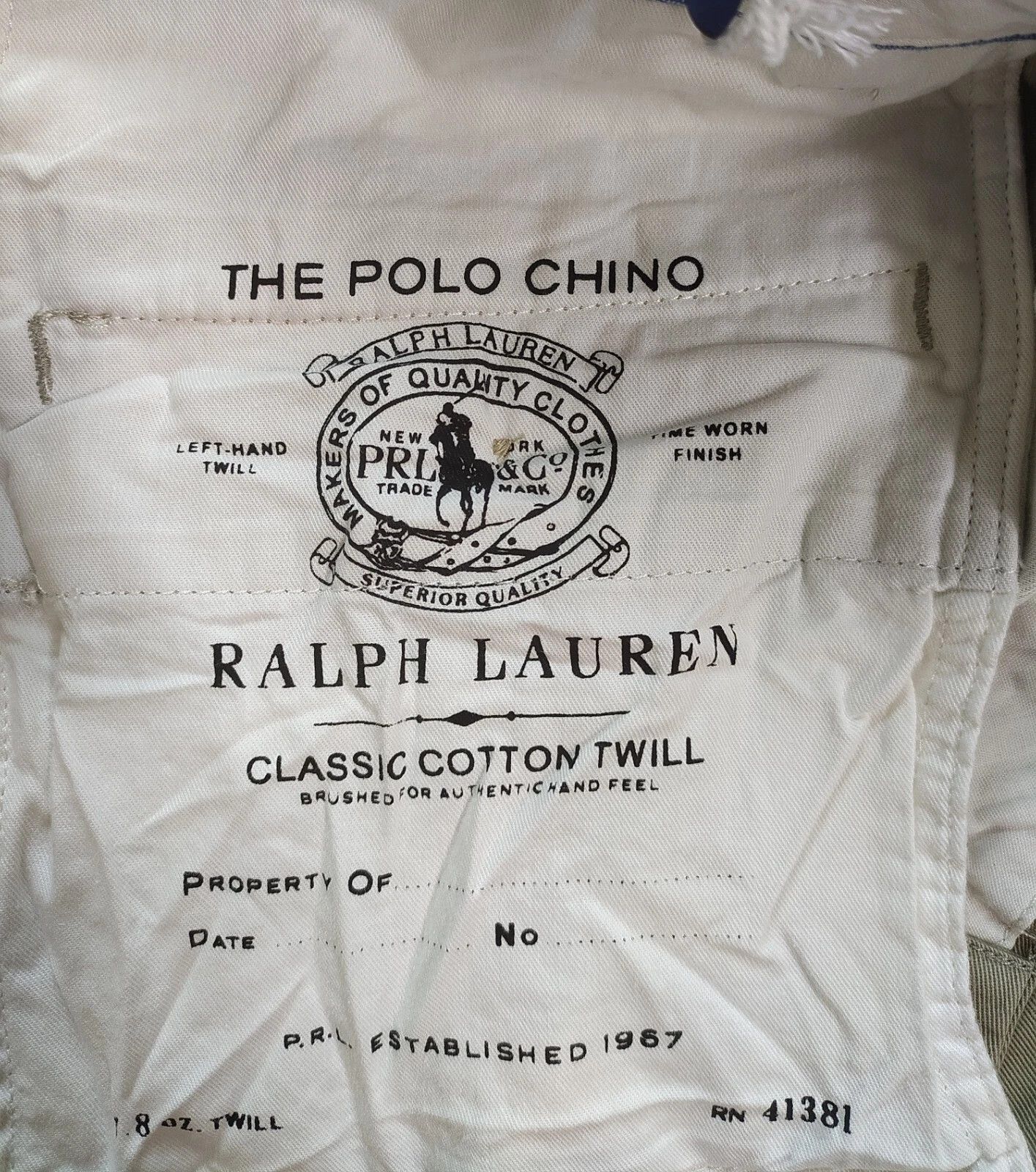 Polo Ralph Lauren Polo Ralph Lauren Classic Fit Chino Pant FTP 0008 Size US 31 - 5 Thumbnail