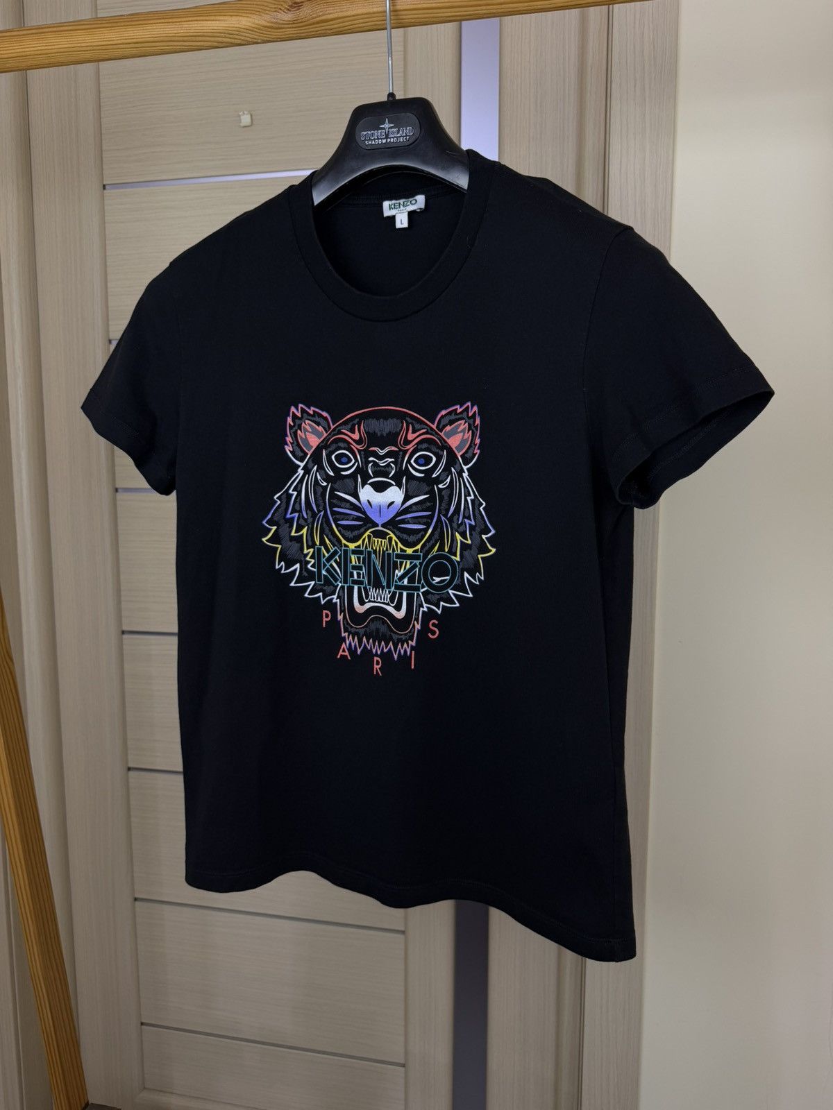 Kenzo Kenzo Paris Tiger Head Graphic T-Shirt Black wmns Logo Tee Size L / US 10 / IT 46 - 2 Thumbnail