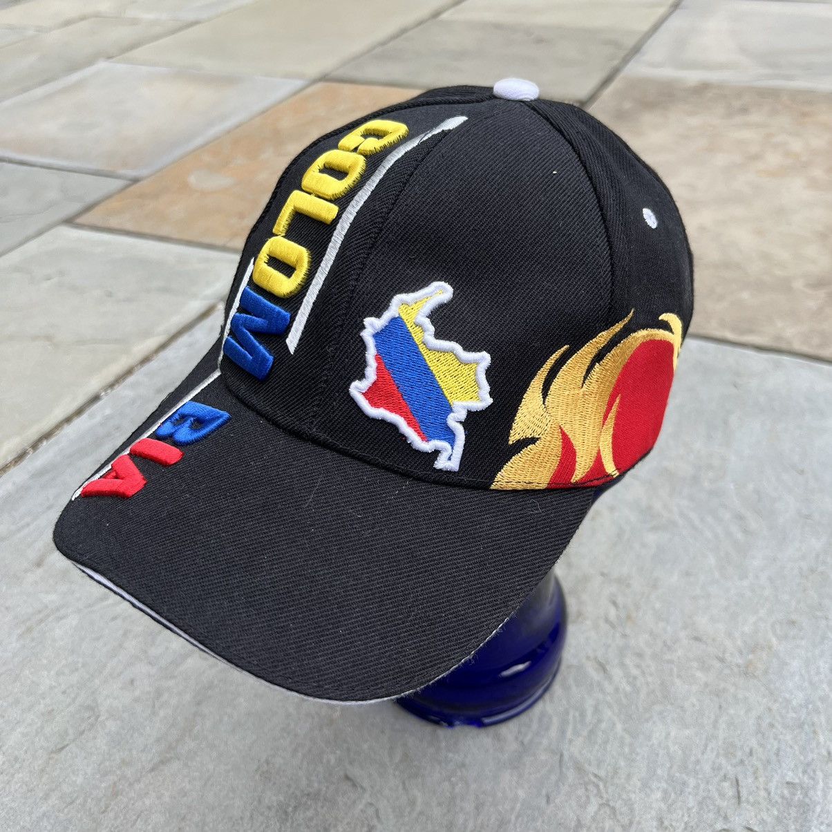 Other Columbia South America Embroidered Black Strapback Hat Size ONE SIZE - 2 Thumbnail