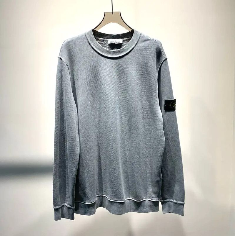 Stone Island Stone Island Blue Cotton Men’s Sweatshirt 0089 Size US XL / EU 56 / 4 - 1 Thumbnail