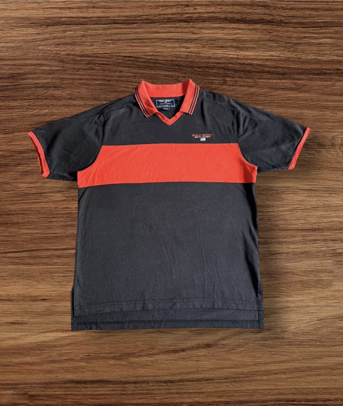 Vintage POLO SPORT RALPH LAUREN Striped Polo Tee, image size:1200x1420