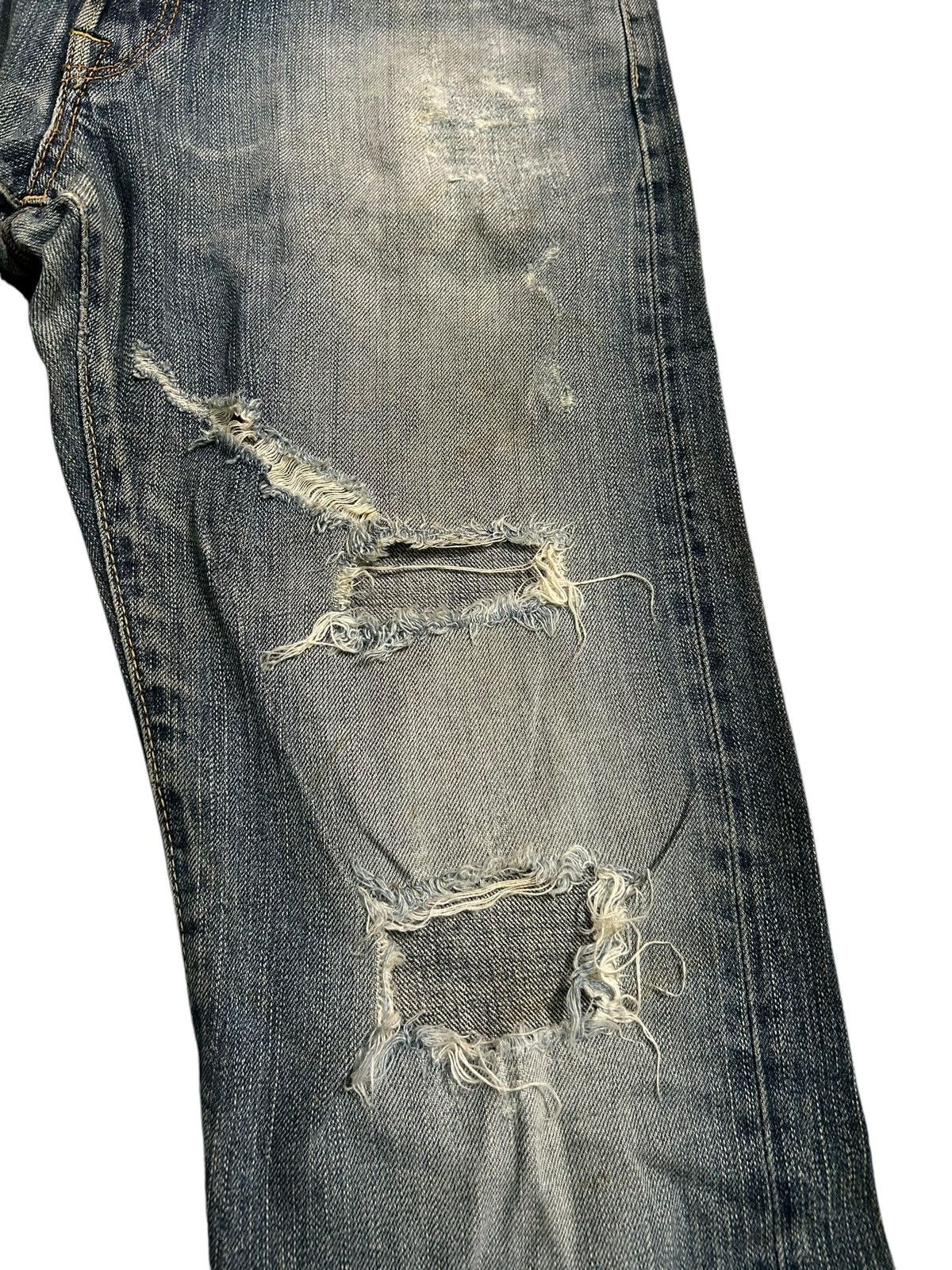 Japanese Brand × Kapital × Vintage Vtg Edwin505 Selvedge Distressed Grunge Rock Punk Denim ☠️🎌🎌 Size US 34 / EU 50 - 7 Thumbnail